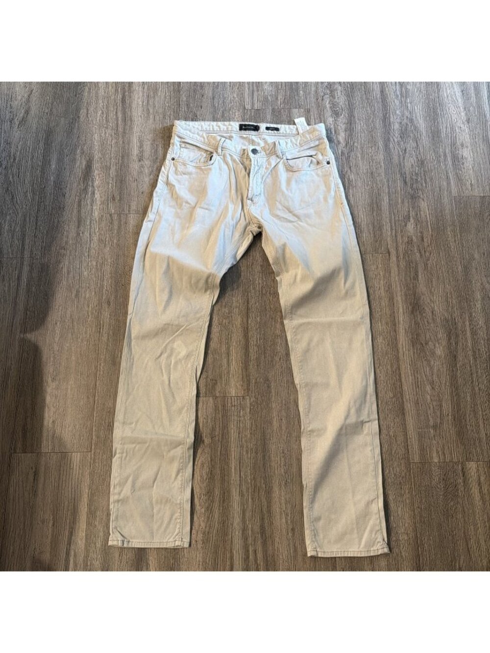 Massimo Dutti Jeans Mens 32x30 Gray Slim Tapered Stretch Denim Pants